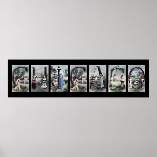 CHICAGO Alphabet Letter Name Art Poster (Voorkant)