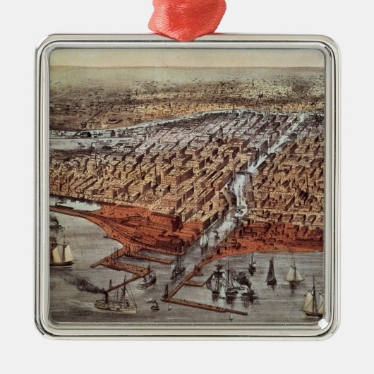 Chicago als het ware, c.1880 metalen ornament (Voorkant)