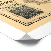 Chicago & Alton Railroad Map 1883 Poster (Hoek)