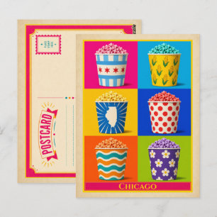 Chicago Ansichtkaart Illinois Popcorn Vintage Pop Briefkaart
