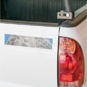 Chicago Aqua Toren Bumpersticker (Op Truck)