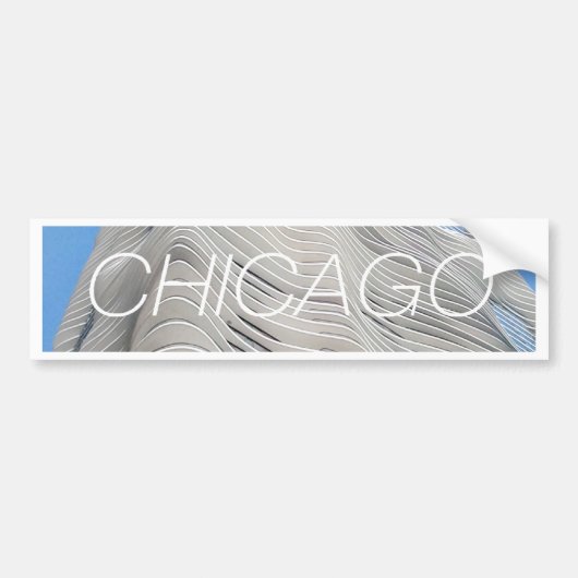 Chicago Aqua Toren Bumpersticker (Voorkant)