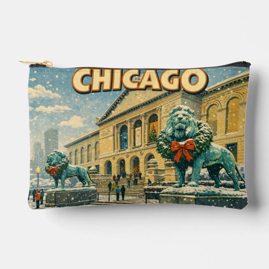 Chicago Art Institute in winterposter Etui (Voorkant)