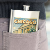 Chicago Art Institute in winterposter Flacon (Voorbeeld)