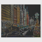 CHICAGO ART INSTITUTE LIONS MICHIGAN AVE NEON 1930 CADEAUPAPIER (Vlak)