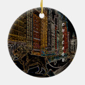 CHICAGO ART INSTITUTE LIONS MICHIGAN AVE NEON 1930 KERAMISCH ORNAMENT (Achterkant)