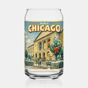 Chicago Art Institute winterposter Blikvorm Glas