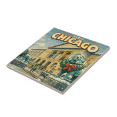 Chicago Art Institute winterposter Tegeltje (Zijkant)