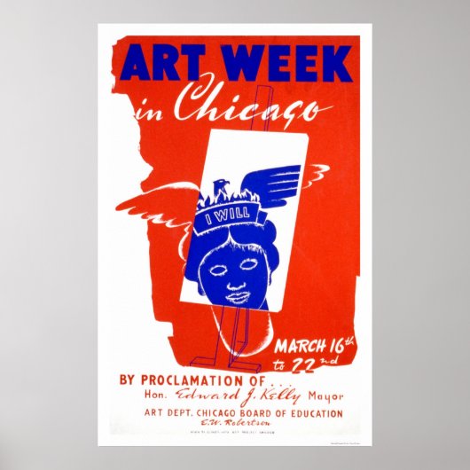 Chicago Art Week 1940 WPA Poster (Voorkant)