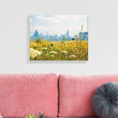 Chicago as seen from Montrose Harbor's bird Canvas Afdruk (Insitu (Woonkamer))