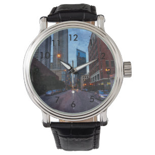Chicago Avond Drive Horloge