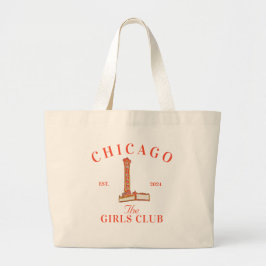 Chicago Bachelorette Meisjes Club Grote Tote Bag