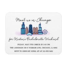 Chicago Bachelorette uitnodigingsmagneet