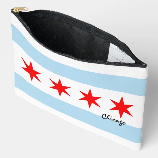 Chicago bag, mode USA, Chicago flag Etui (Open)