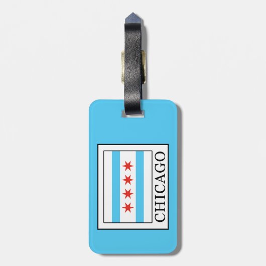 Chicago Bagagelabel (Achterkant verticaal)