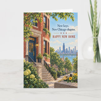 Chicago Bakstenen Huis Silhouet Nieuwe Sleutels Ni Kaart