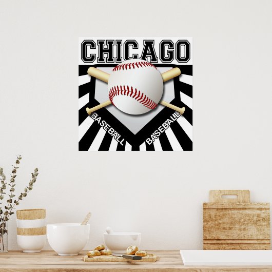 CHICAGO BASEBALL POSTER (Keuken)