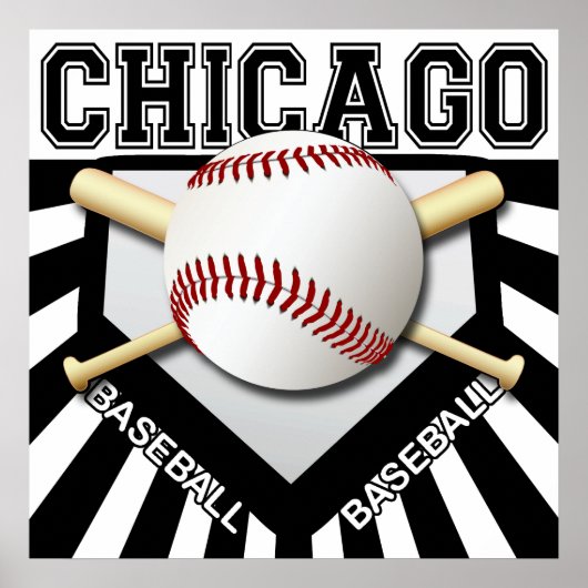 CHICAGO BASEBALL POSTER (Voorkant)