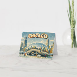 Chicago Bean in Winter  Notitiekaartje