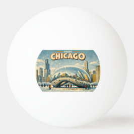 Chicago Bean in winterhoed Pingpongbal