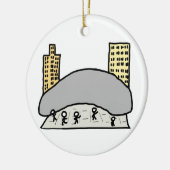 Chicago Bean Keramisch Ornament (Links)