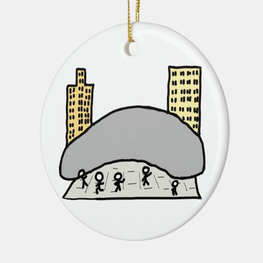 Chicago Bean Keramisch Ornament (Links)