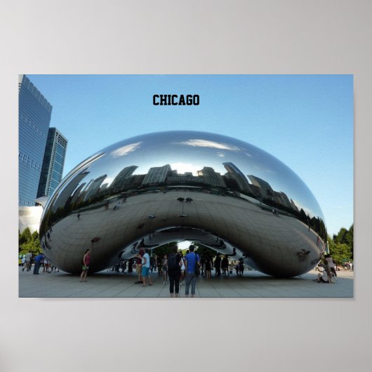Chicago Bean Landmark Poster (Voorkant)