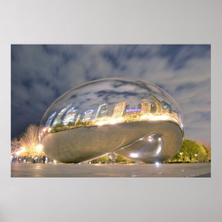 Chicago Bean Reflections Poster