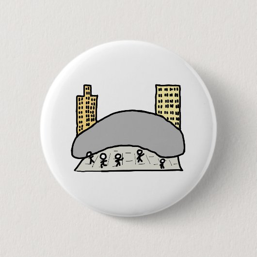 Chicago Bean Ronde Button 5,7 Cm (Voorkant)
