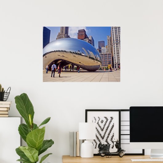 Chicago Bean Sculpture Poster (Thuiskantoor)