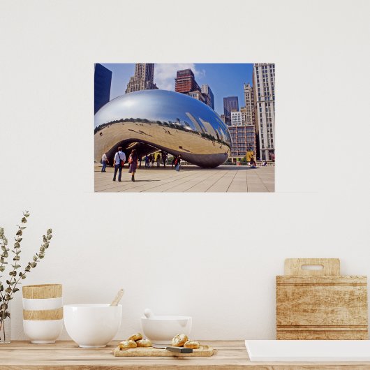 Chicago Bean Sculpture Poster (Keuken)
