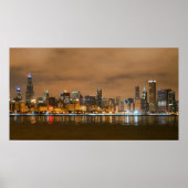 Chicago Beren Skyline Poster (Voorkant)