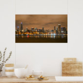 Chicago Beren Skyline Poster (Keuken)