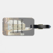 Chicago beroemd landmerk 's nachts bagagelabel (Achterkant horizontaal)