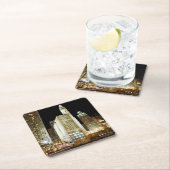 Chicago beroemd landmerk 's nachts kartonnen onderzetters (Insitu)