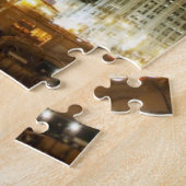 Chicago beroemd landmerk 's nachts legpuzzel (Zijkant)