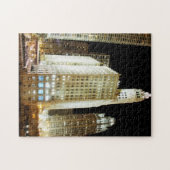 Chicago beroemd landmerk 's nachts legpuzzel (Horizontaal)
