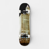 Chicago beroemd landmerk 's nachts skateboard (Voorkant)