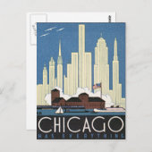 Chicago beschikt over alles wat het Poster van de Briefkaart (Voorkant / Achterkant)