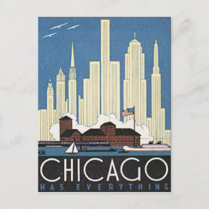 Chicago beschikt over alles wat het Poster van de  Briefkaart