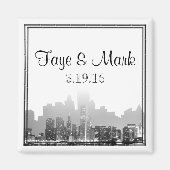 Chicago Bestemming Bruiloft Magneet (Voorkant)