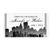 Chicago Bestemming Bruiloft Water Fles Label (Voorkant)