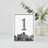 Chicago bestemming Trouwtafel nummer Briefkaart (Staand voorkant)