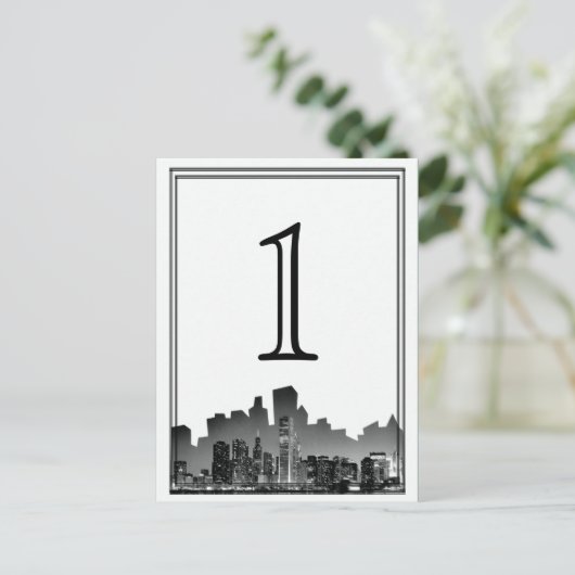 Chicago bestemming Trouwtafel nummer Briefkaart (Staand voorkant)