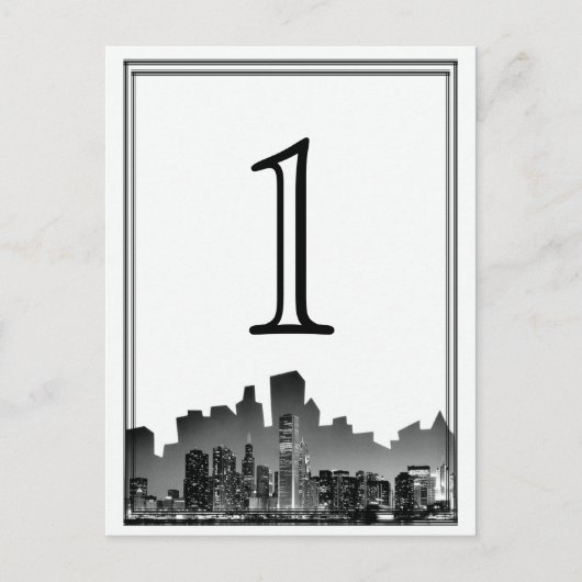 Chicago bestemming Trouwtafel nummer Briefkaart (Voorkant)