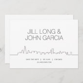 Chicago Bewaar de datum Kaart (Voorkant / Achterkant)