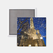Chicago bij Christmastime Magneet (Voorkant / Achterkant)