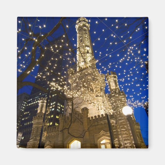 Chicago bij Christmastime Magneet (Voorkant)