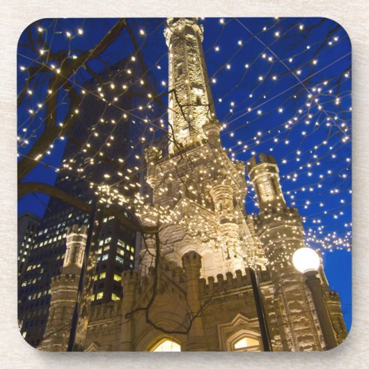 Chicago bij Christmastime Onderzetter (Voorkant)