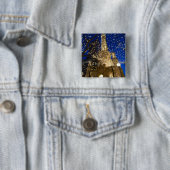 Chicago bij Christmastime Vierkante Button 5,1 Cm (In situ)